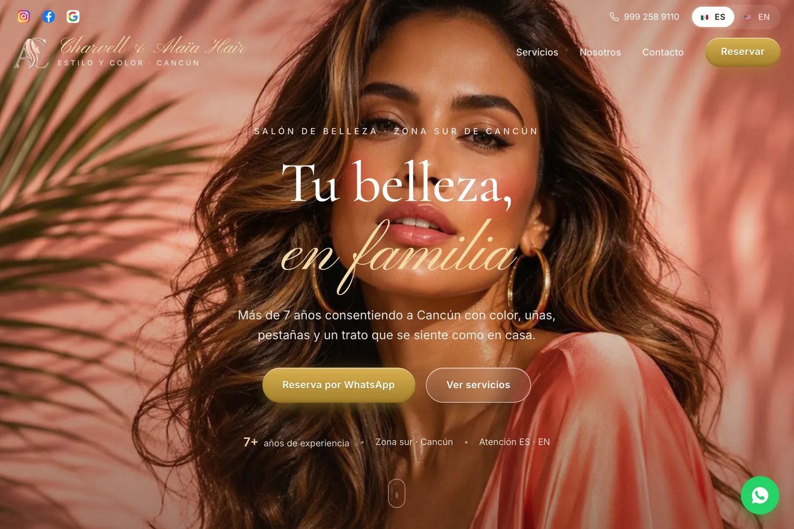 Vista de escritorio de Charvell & Alaïa Hair