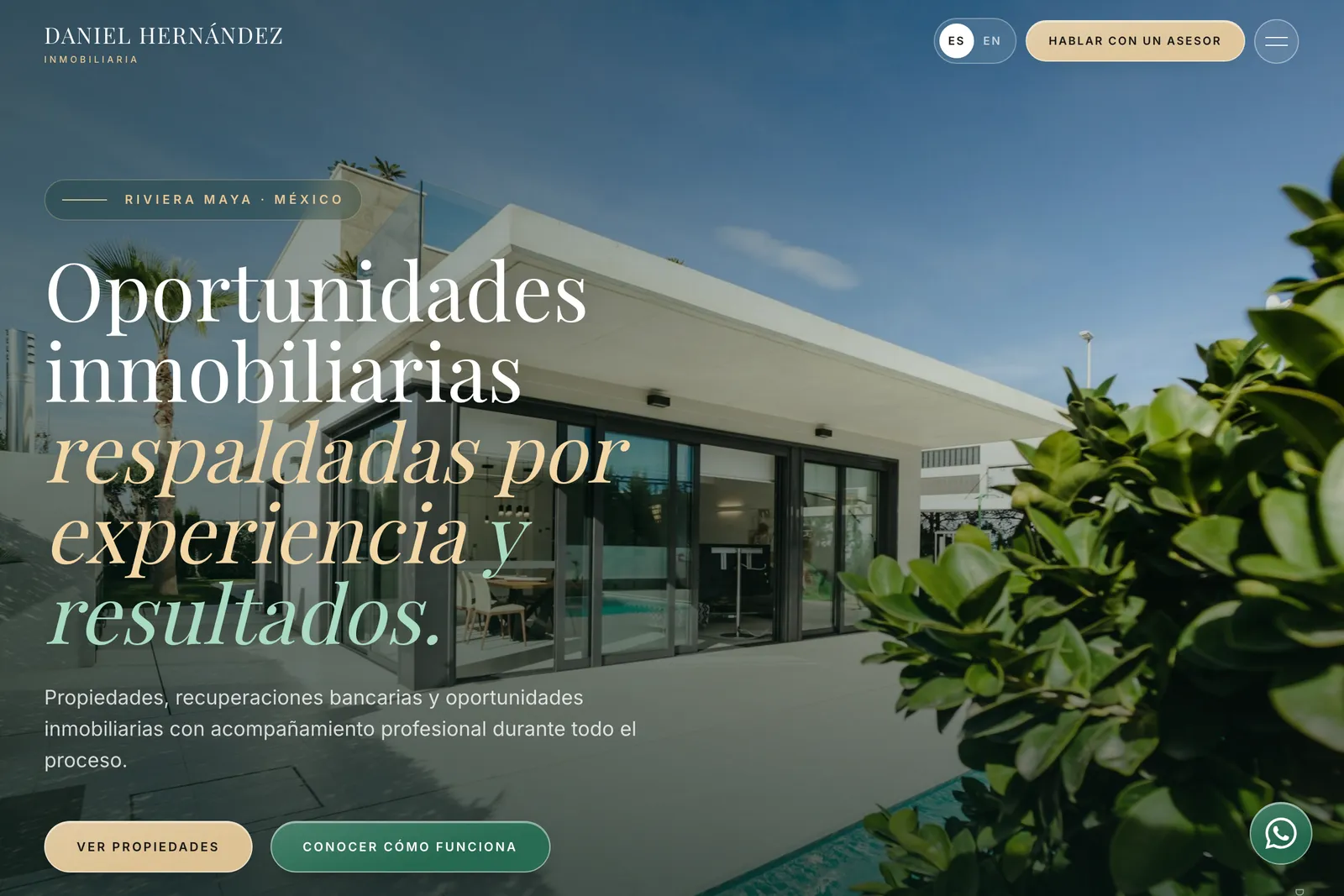 Vista de escritorio de Daniel Hernández Inmobiliaria