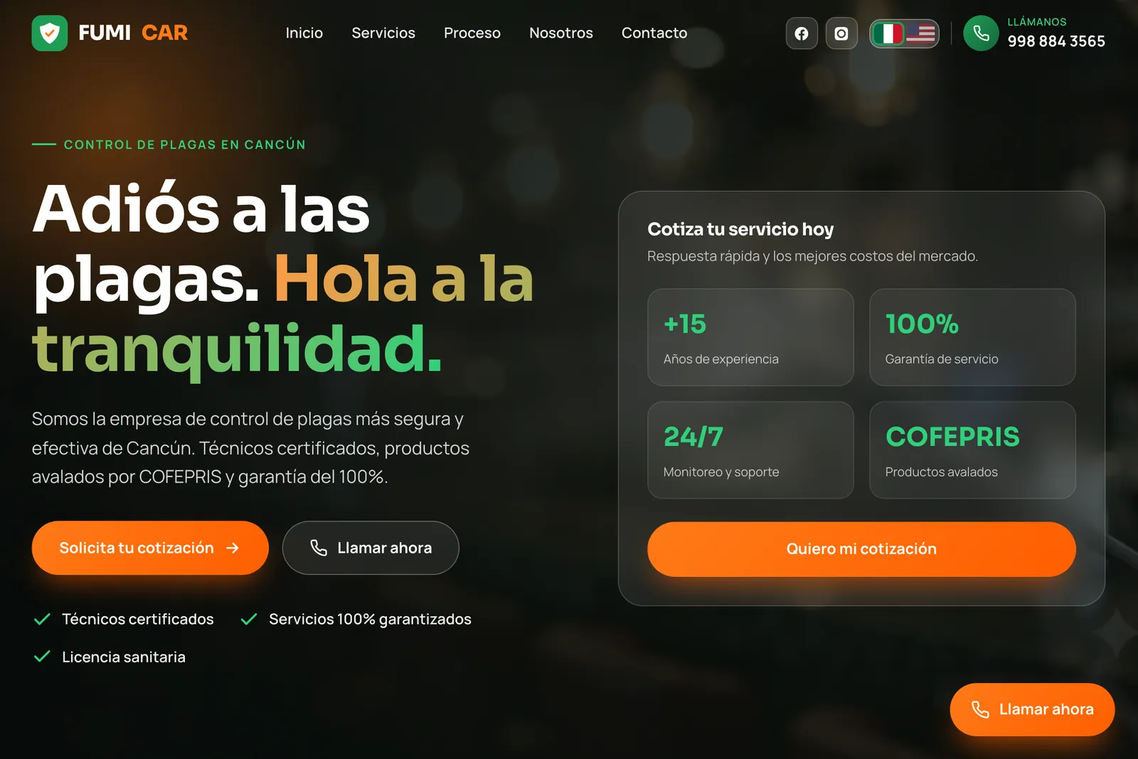 Vista de escritorio de Fumicar
